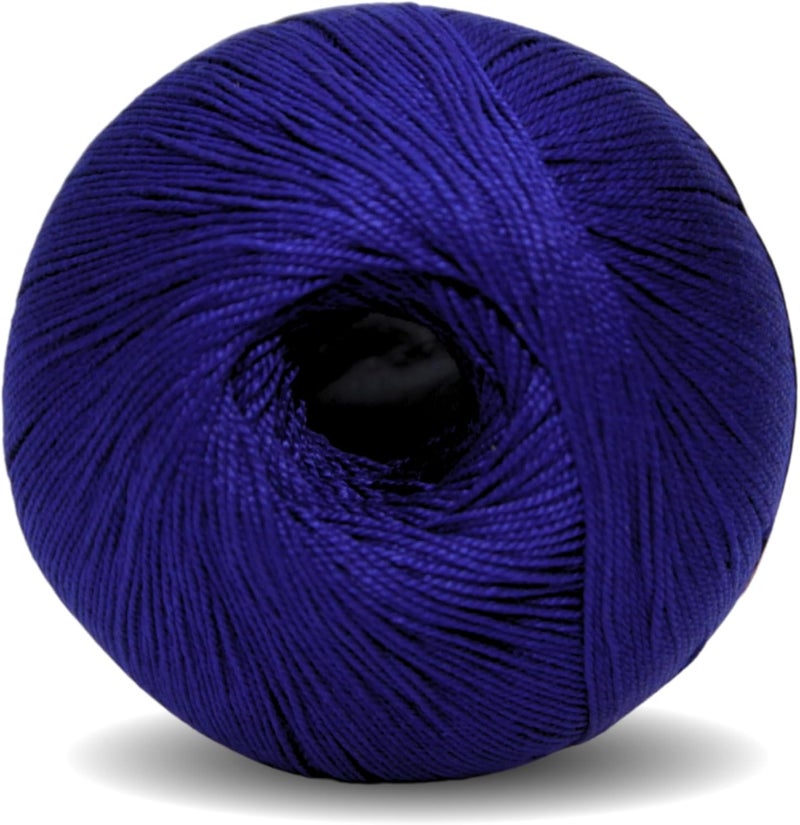UMC STAG Size 10 Crochet Thread | 100% Combed Mercerized Cotton | Oeko-TEX Certified | 50g Ball 400 Yards | Ideal for Lace, Tatting & Crochet Projects (Royal Blue 134, Size 10 Single) - Image 3